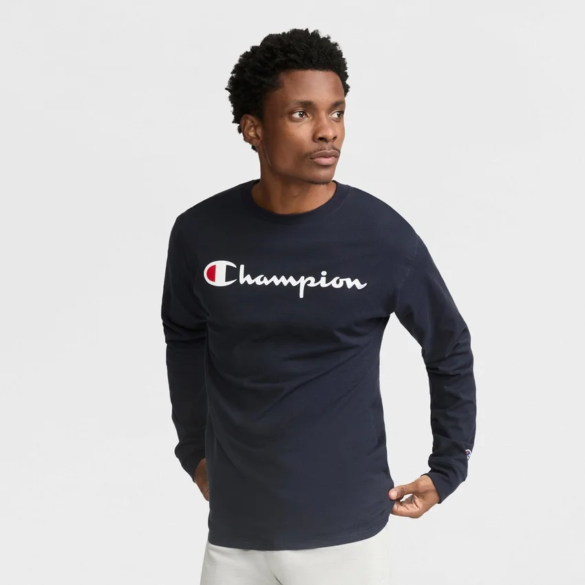 Classic Graphic Long-Sleeve T-Shirt, Script Logo