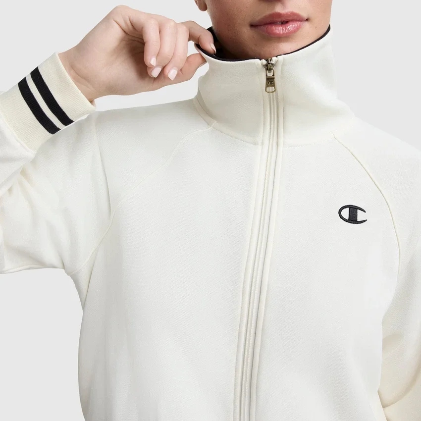 Pitcher Full-Zip Mockneck Top, C Logo